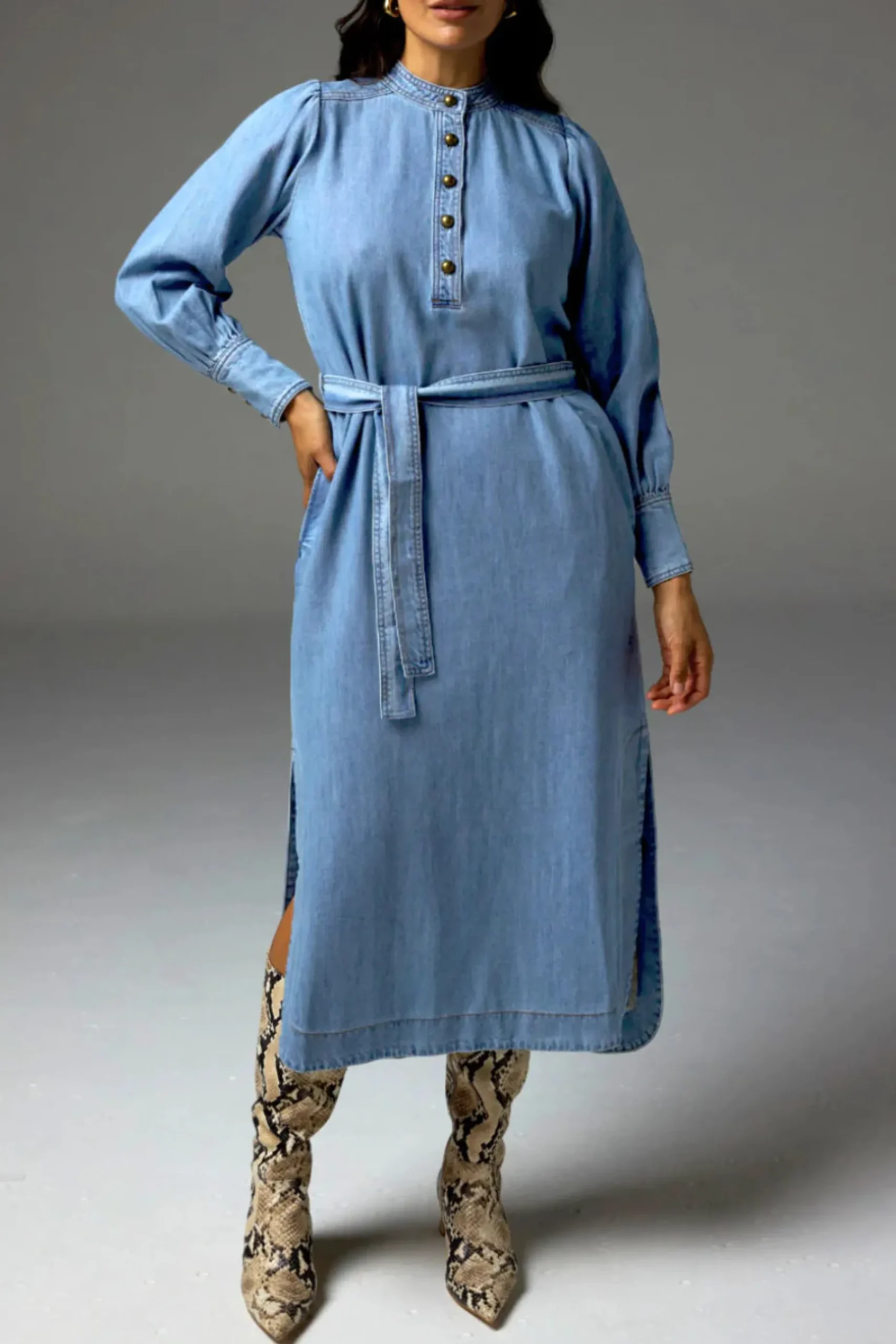 Zoe Kratzmann Snapshot Dress LIGHT WASHED DENIM